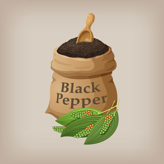 Black pepper for absorption of keto supplement.