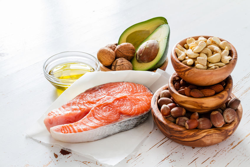 Healthy fat sources found on the keto food pyramid.