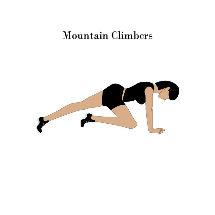Mountain climbers exercises to do at home in quarantine.