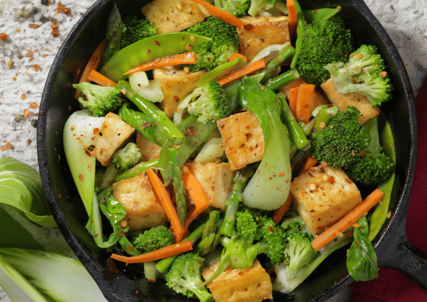 Colon healthy recipes: Tofu  veggie stirfry
