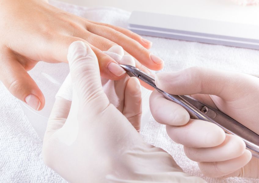 Get grooming! A manicure is essential to help your naked nails.
