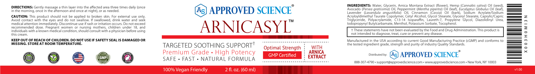Arnicasyl™ Supplement Facts