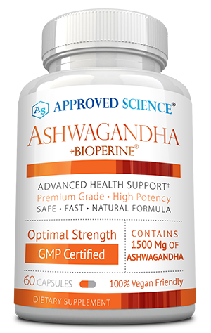 Approved Science® Ashwagandha ingredients bottle