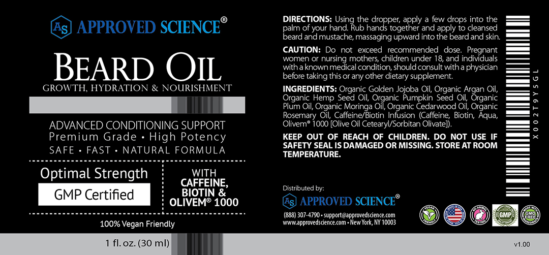Approved Science® Beard Oil Supplement Facts