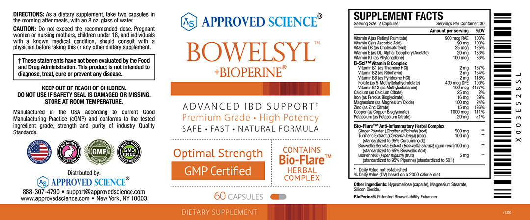 Bowelsyl™ Supplement Facts