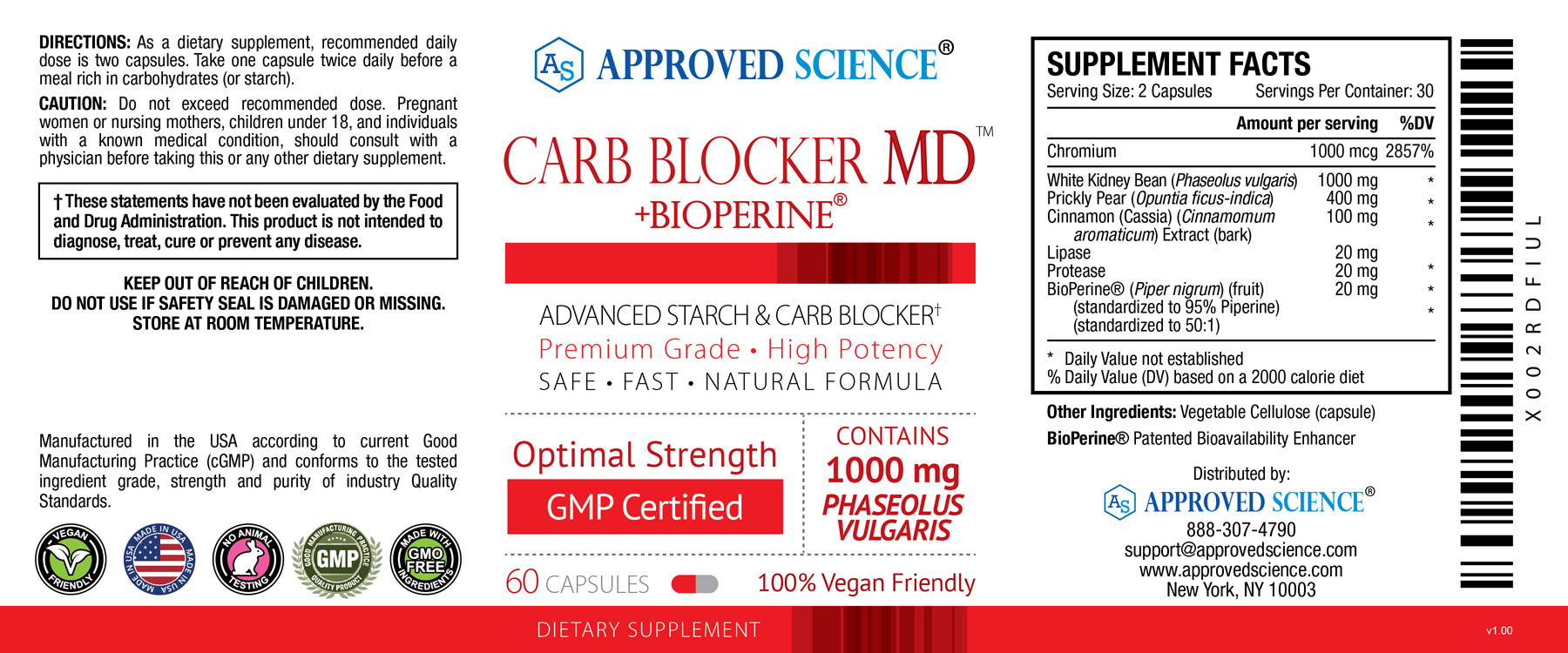 Carb Blocker MD™ Supplement Facts