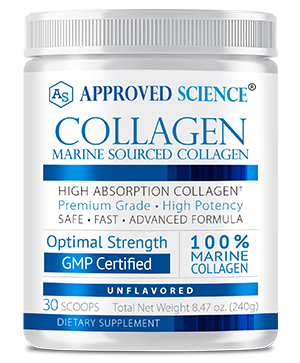 Approved Science® Collagen ingredients bottle