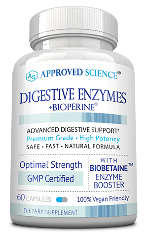 Approved Science® Digestive Enzymes ingredients bottle