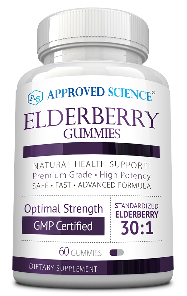 Approved Science® Elderberry Gummies ingredients bottle