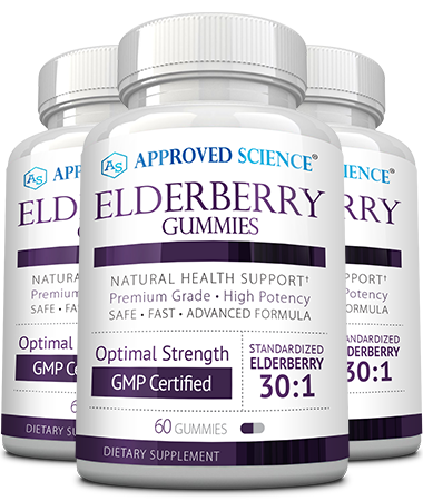 Approved Science® Elderberry Gummies Main Bottle