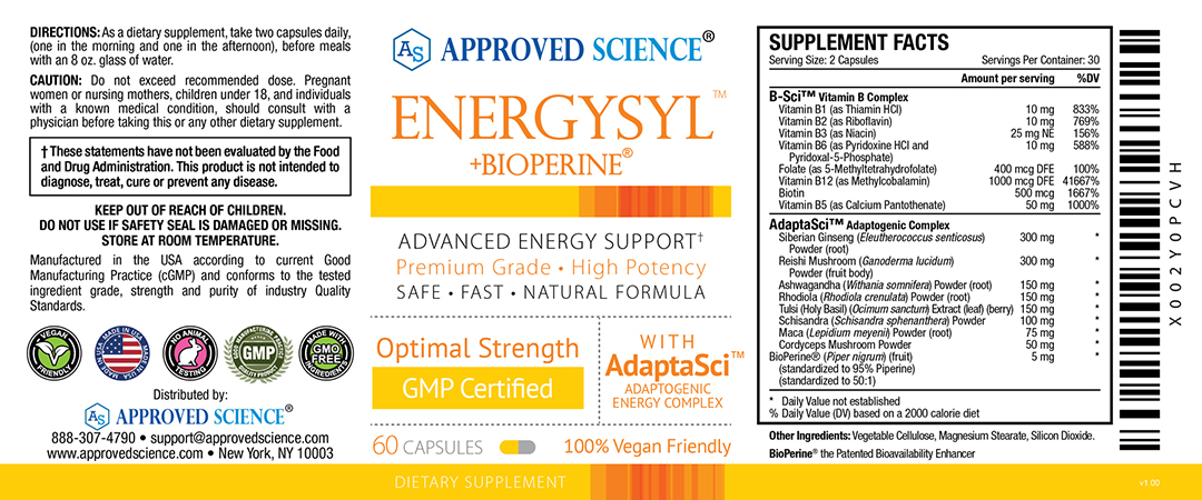 Energysyl™ Supplement Facts