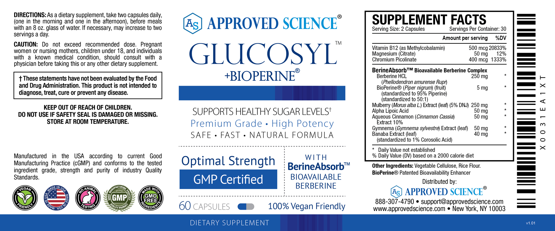 Glucosyl™ Supplement Facts