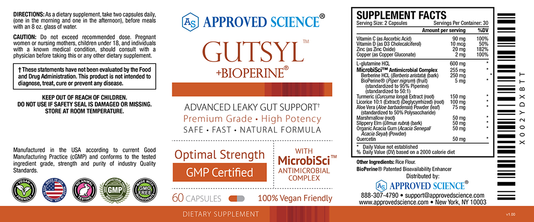 Gutsyl™ Supplement Facts