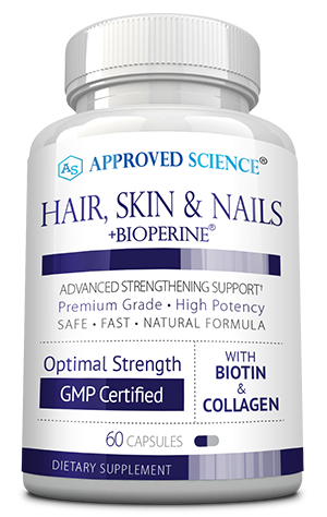 Approved Science® Hair, Skin & Nails ingredients bottle