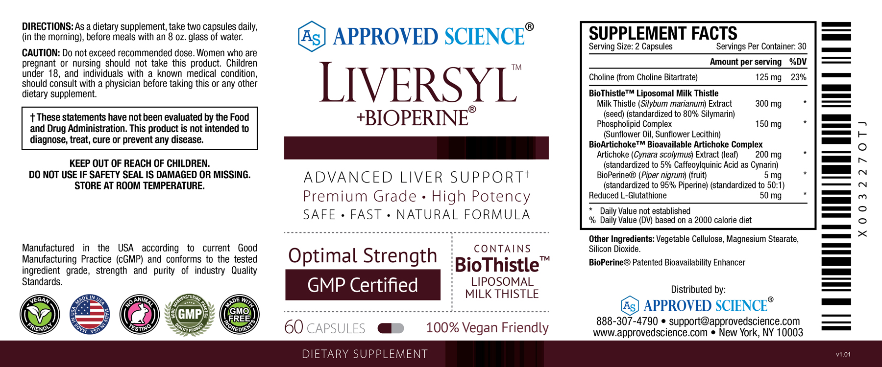 Liversyl™ Supplement Facts