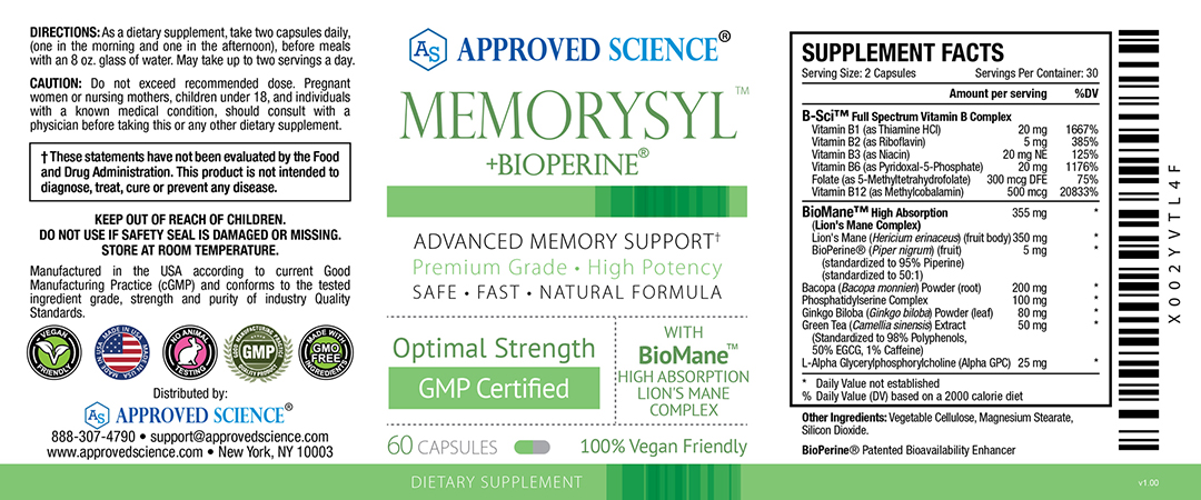 Memorysyl™ Supplement Facts