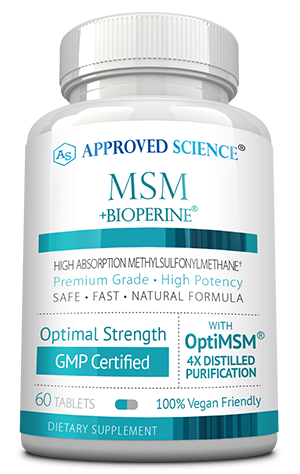 Approved Science® MSM ingredients bottle