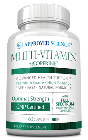 Approved Science® Multi-Vitamin ingredients bottle