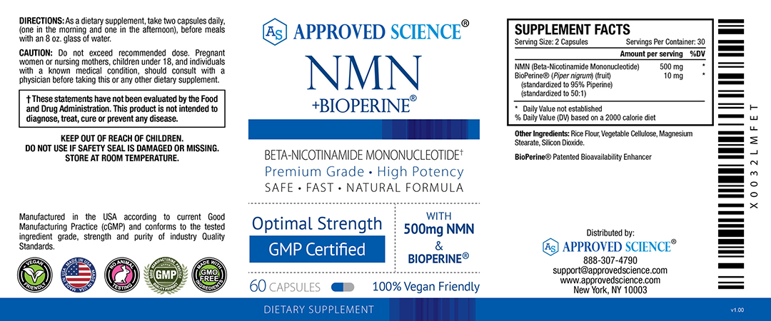 Approved Science® NMN Supplement Facts