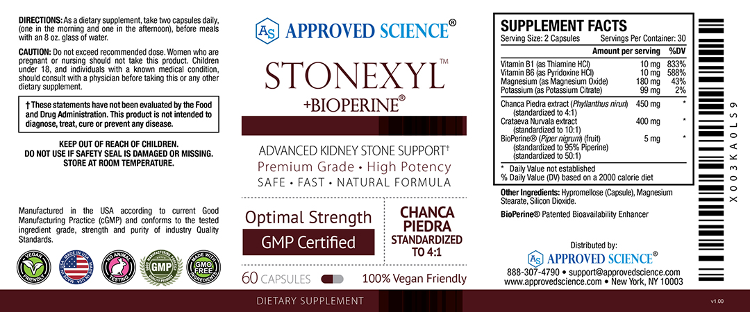 Stonexyl™ Supplement Facts
