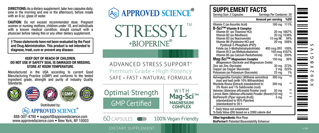 Stressyl™ Supplement Facts