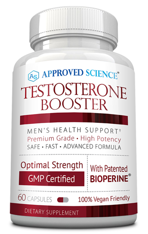 Approved Science® Testosterone Booster ingredients bottle