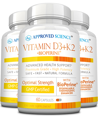 Approved Science® Vitamin D3+K2 Main Bottle