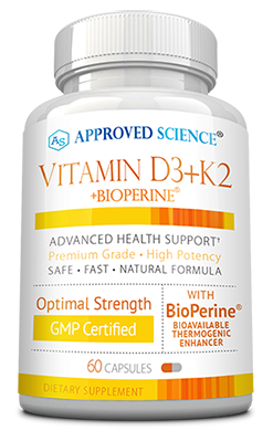 Approved Science® Vitamin D3+K2 Risk Free Bottle